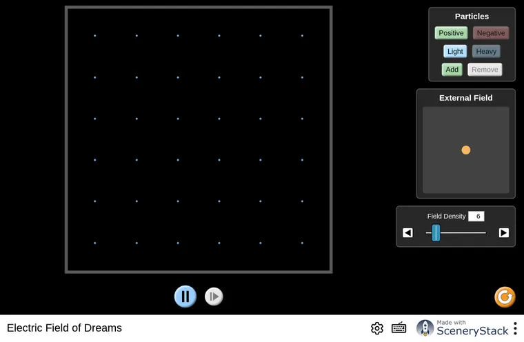 Electric Field of Dreams simulation screenshot