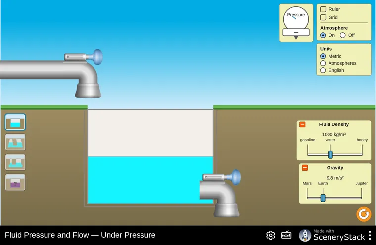Fluid Pressure and Flow simulation screenshot