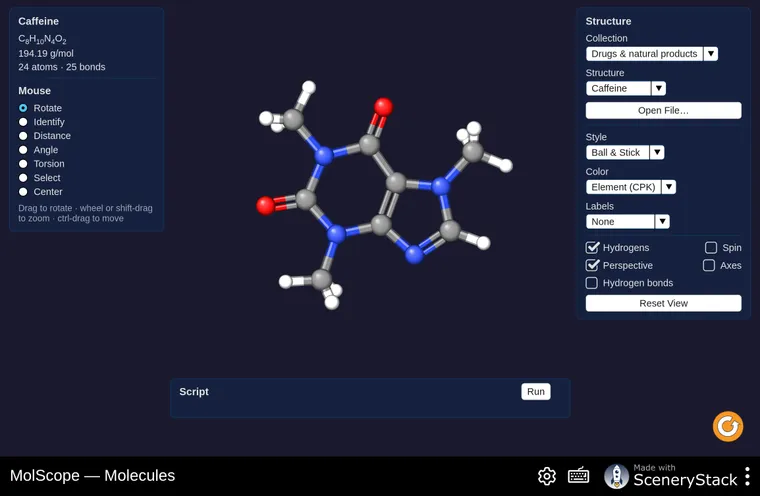 MolScope simulation screenshot