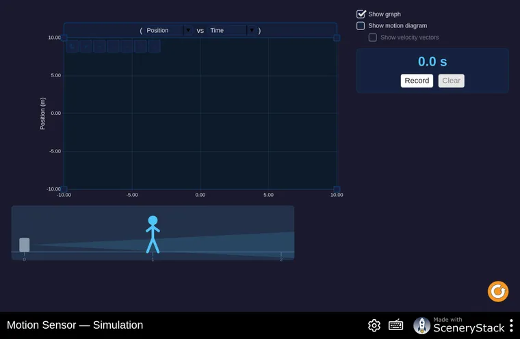 Motion Sensor simulation screenshot