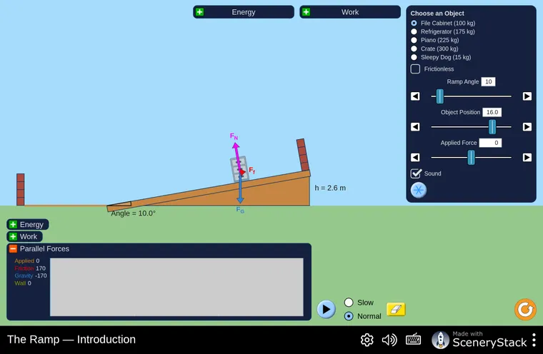 The Ramp simulation screenshot